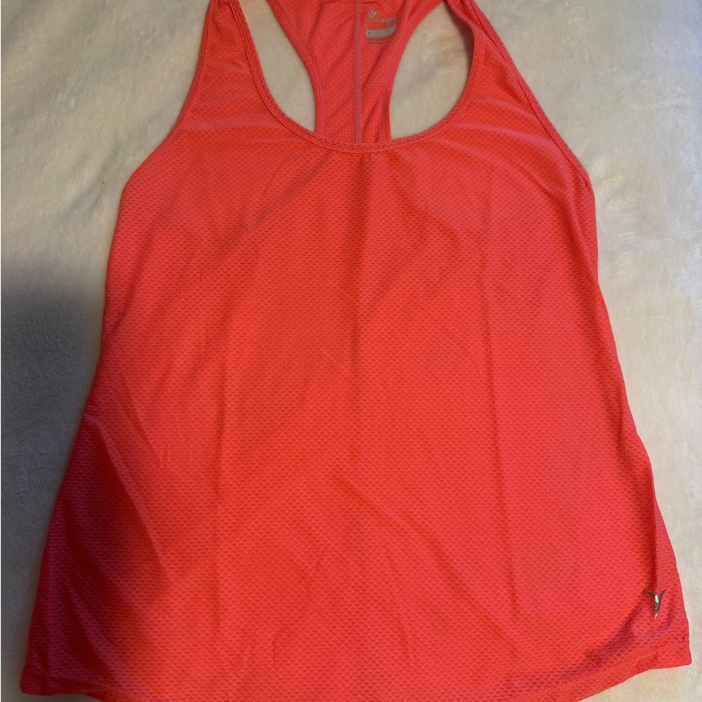 Salmon Pink Racerback Athletic Tank Top